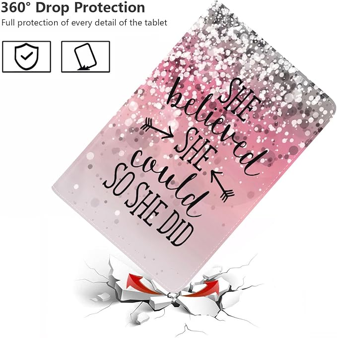 Case for iPad (A16) 11th Generation 11 Inch 2025 iPad 10th Generation 10.9 Inch 2022 Slim PU Leather Folio Smart Cover with Stand &amp Auto Wake/Sleep Bible Verse Psalm 46:10
