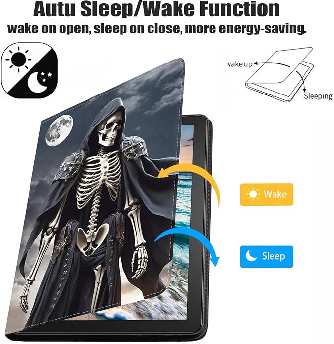 Case for Samsung Galaxy Tab A9 Plus 11 Inch 2023 Model (SM-X210/X216/X218) Premium PU Leather Stand Folio Cover with Auto Sleep/Wake Abstract Colorful Dog
