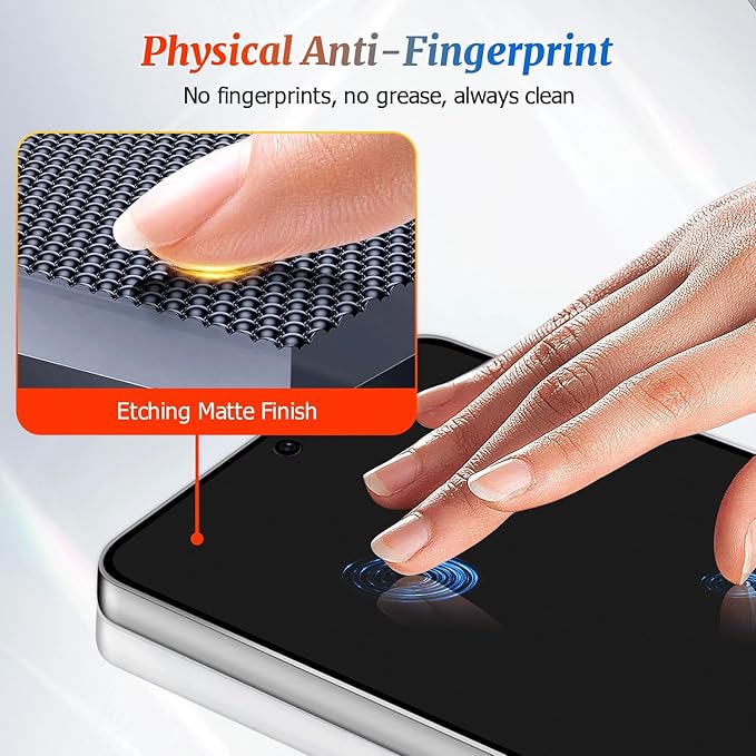 2 Pack Galaxy S22/S23 Matte Anti spy Privacy Screen Protector, 9H Tempered Glass,Anti-Glare Anti-Scratch, Smooth and Responsive Absolute, No Bubbles, High Definition Clear, With Installation Frame
