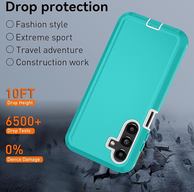for Samsung Galaxy A17 5G caseA16 5G Heavy Duty casewith A Tempered Glass Screen Protector [Military Grade Protective ] [Shockproof] [Dropproof] [Dust-Proof]for Galaxy A17 / A16(Black)