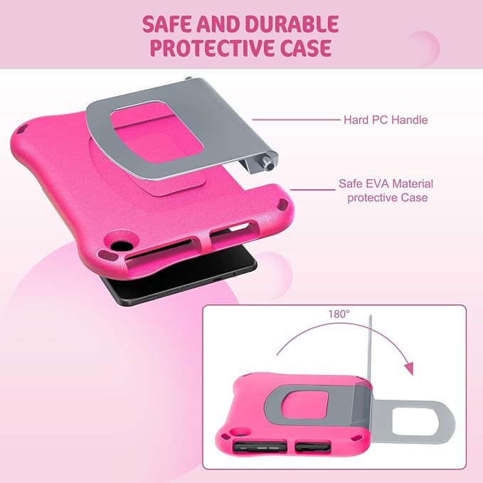 Tablet 10 Case and Cover for Kids Compatible 2023/2021 Model Not for iPad/Samsung/Onn Tab Ubearkk Anti Slip Shockproof CoverPink
