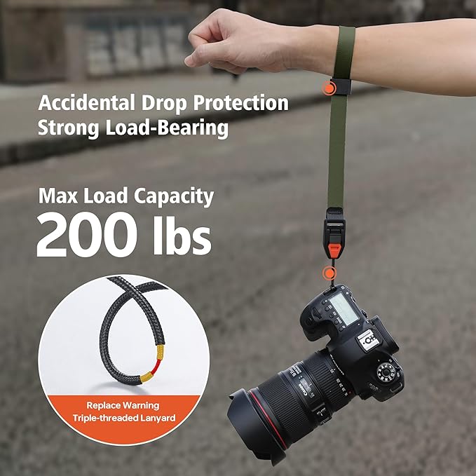 Manbily Camera Wrist Strap, Quick Release Camera Hand Strap for Photographers DSLR Mirrorless Digital Cameras