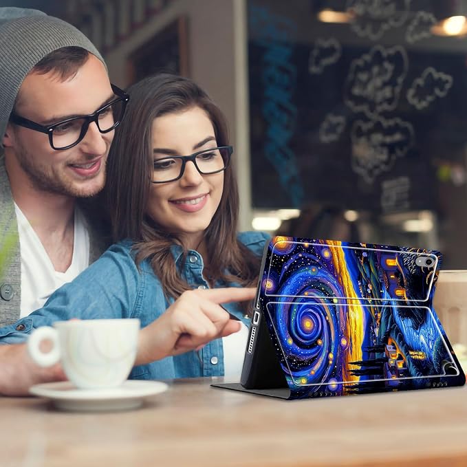 Case for iPad (A16) 11th Generation 11 Inch 2025/ iPad 10th Generation 10.9 Inch 2022 CaseHybrid Slim Multi-Angles Stand Auto Wake/Sleep Cover-Beach Sunset