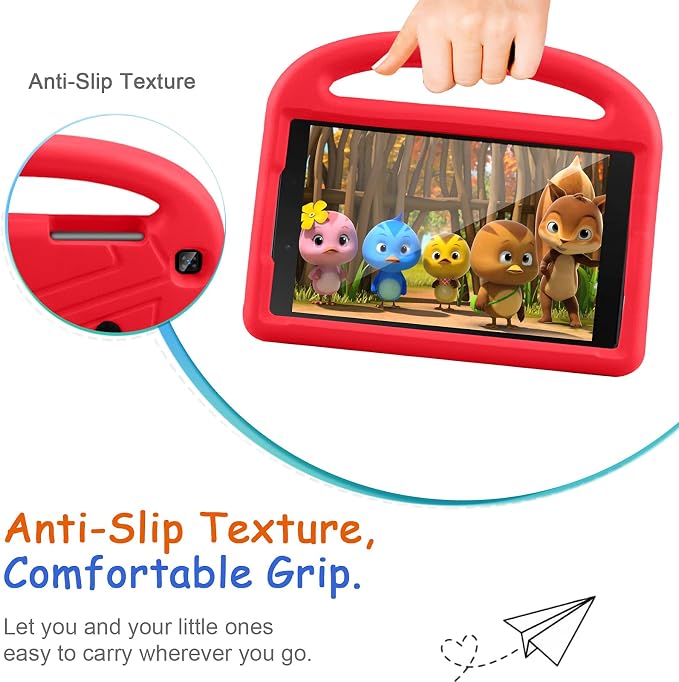 Kids Case for Samsung Galaxy Tab A 8.0 (2019) SM-T290/SM-T295 Techcircle Kid Child Safe Shock Proof EVA Rugged Protective Handle Stand Case for Galaxy Tab A 8.0 SM-T290/SM-T295 Tablet Black