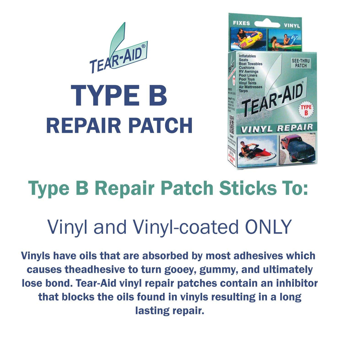 Tear-Aid Vinyl Repair Patch Kit Type B