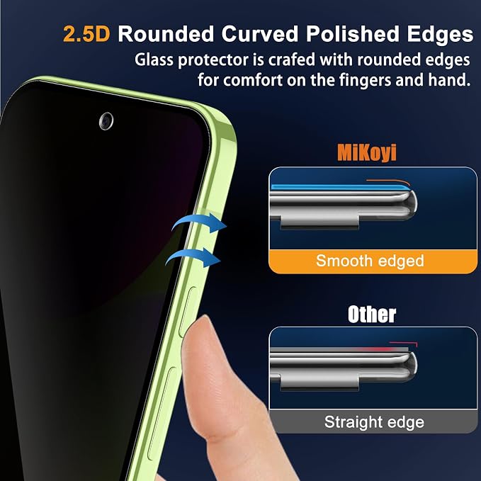 Privacy Screen Protector for Google Pixel 10 Lens Protector | [2+2] 9H Hardness Tempered Glass Protective Film + Camera Lens Protector [Full Coverage] [Anti-Spy] [Scratch-Resistant]