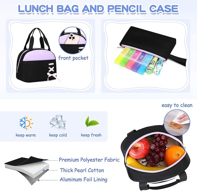 Kids Backpacks for Girls Teens Kawaii Bookbag for Elementary Primary Middle High School Daypack