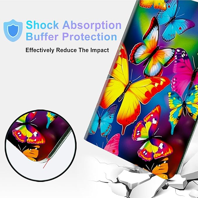 for Microsoft Surface GO 3/GO 2 Case with Adjustable Stand &amp Auto Wake/Sleep PU Leather Slim Smart Protect Cover - African Women Red Hair