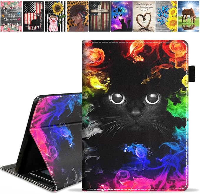 Case for Amazon Kindle Fire HD 10 &amp Fire HD 10 Plus Tablet (11th Generation 2021 Release) Premium PU Leather Stand Cover with Smart Auto Wake American Flag Deer