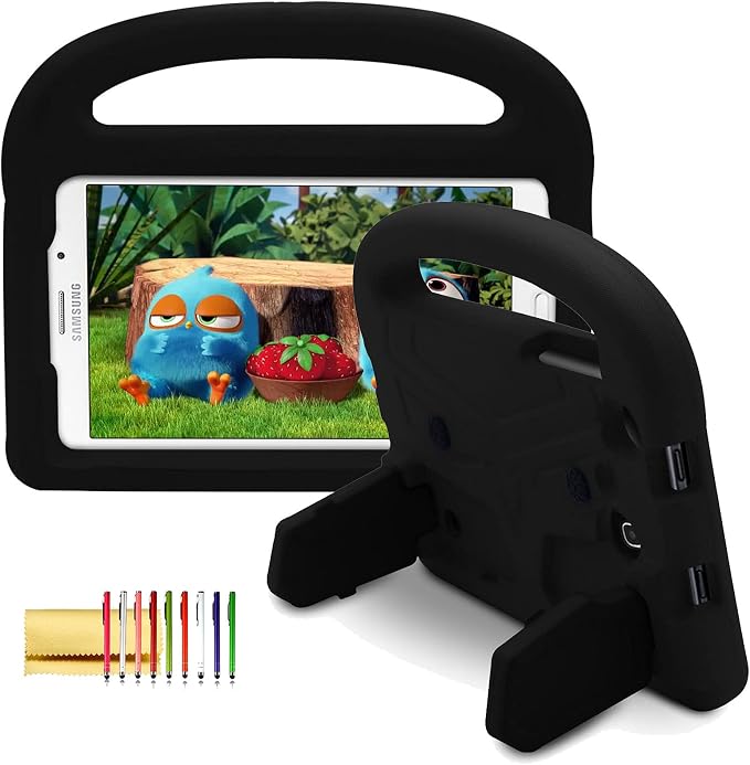 Kids Case for Samsung Galaxy Tab A 8.0 (2019) SM-T290/SM-T295 Techcircle Kid Child Safe Shock Proof EVA Rugged Protective Handle Stand Case for Galaxy Tab A 8.0 SM-T290/SM-T295 Tablet Black