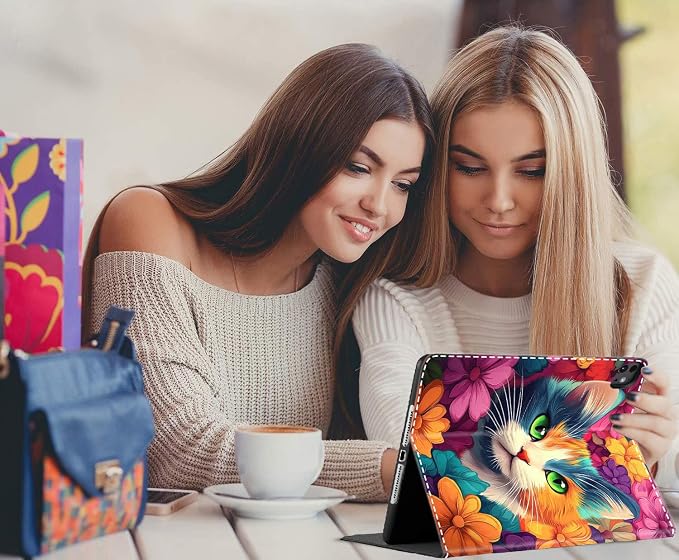 Case for New iPad (A16) 11th Generation 11 Inch 2025 for iPad 10th Generation 10.9 2022 Multi-Angle Smart Stand Cover Auto Sleep/Wake Halloween Panda Wizard and Pumpkin