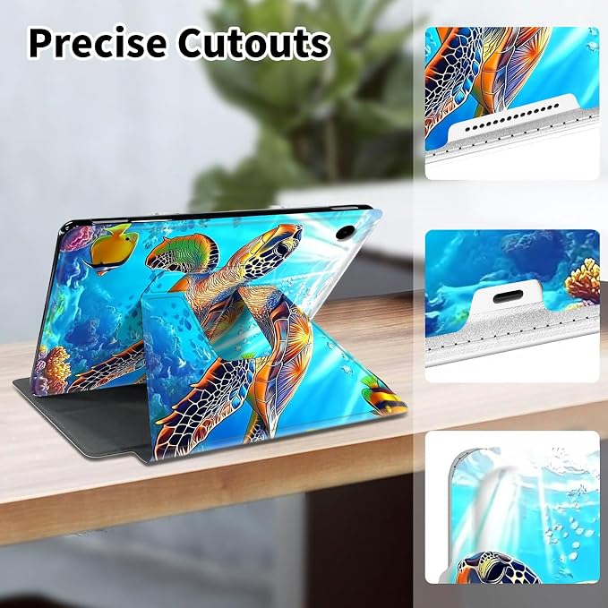 for Samsung Galaxy Tab A9 Plus Case 11 Inch 2024 2023 (SM-X210/X216/X218)360 Degree Rotating Smart Cover Case with Auto Sleep/Wake-Beautiful Highland Cow