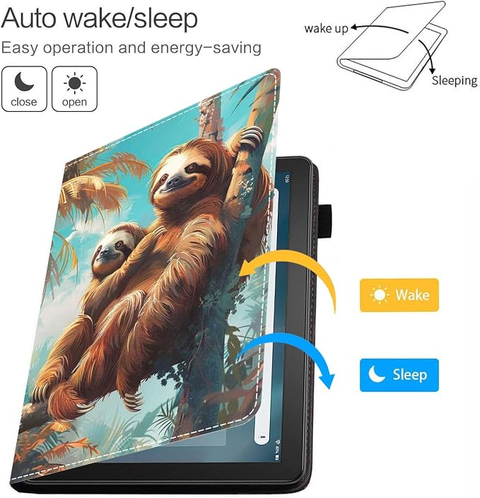 Case for Amazon Fire HD 8/Fire HD 8 Plus Tablet (12th/10th Generation 2024/2022/2020 Release) Premium PU Leather Cover with Auto Sleep Wake African Women