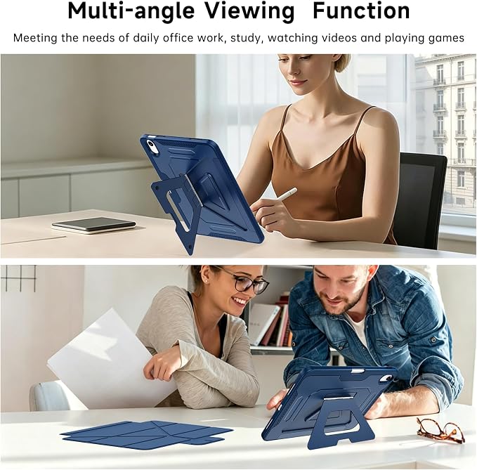for ipad A16 Caseipad 11th/10th Generation Case 11Inch 2025/10.9 Inch 2022 | with Pencil HolderRemovable Magnetic &amp Trifold Leather Stand CoverMulti-Angle VewingAuto Sleep/Wake (Black)