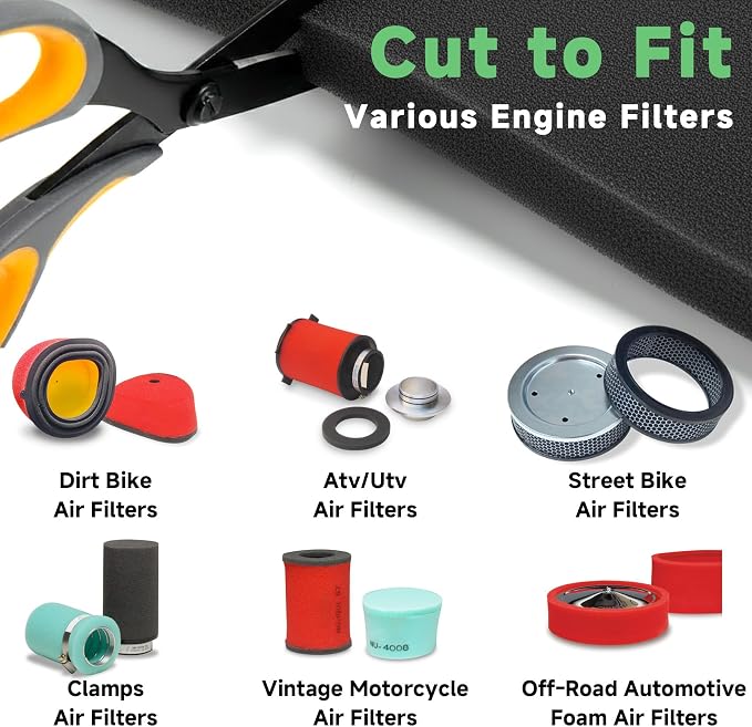 Washable Foam Filter Material for Uni Filter BF-1 BF1, 65-PPI Motorcycle Foam