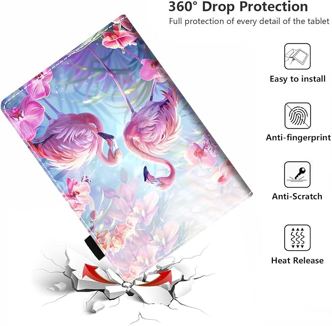 Case for Amazon Kindle Fire HD 8/Fire HD 8 Plus Tablet (12th/10th Generation 2024/2022/2020 Release) - PU Leather Folio Cover with Smart Auto Wake/Sleep Bald Eagle