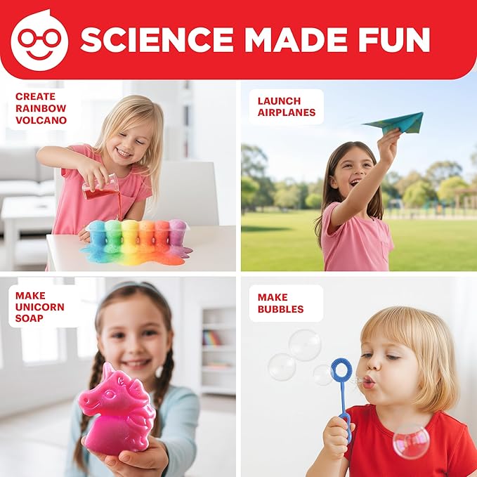 Doctor Jupiter Girls' First Amazing Science Kit for Kids Ages 4-5-6-7-8 | Birthday Gift Ideas for 4+ Year Old Girls | Learning & Educational Projects | STEM Toy with 100+ Experiments