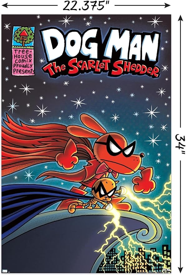 Dog Man - The Scarlett Shedder Wall Poster, 22.37" x 34.00", Poster & Mount Bundle
