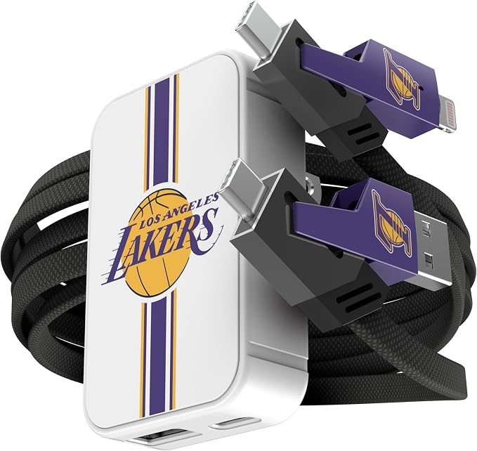 SOAR NBA Slim Wall Charger and 4 In 1 Multi Charging Cable