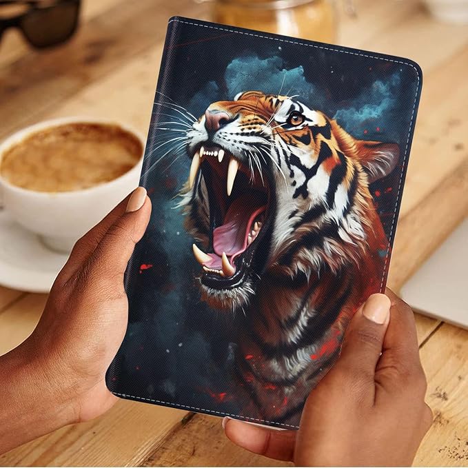 Case for Samsung Galaxy Tab A 8.0 2019 (SM-T290/T295/T297) Slim Lightweight PU Leather Stand Cover with Auto Wake/Sleep for Galaxy Tab A 8.0 Inch Abstract Watercolor Art Dogs