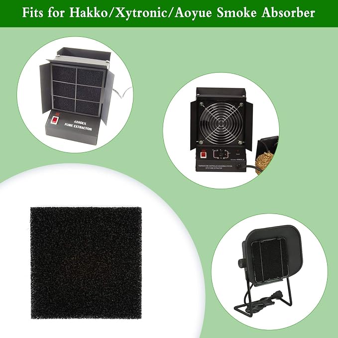 10 Pack Smoke Fume Absorber Filter, Activated Carbon Solder Fume Extractor