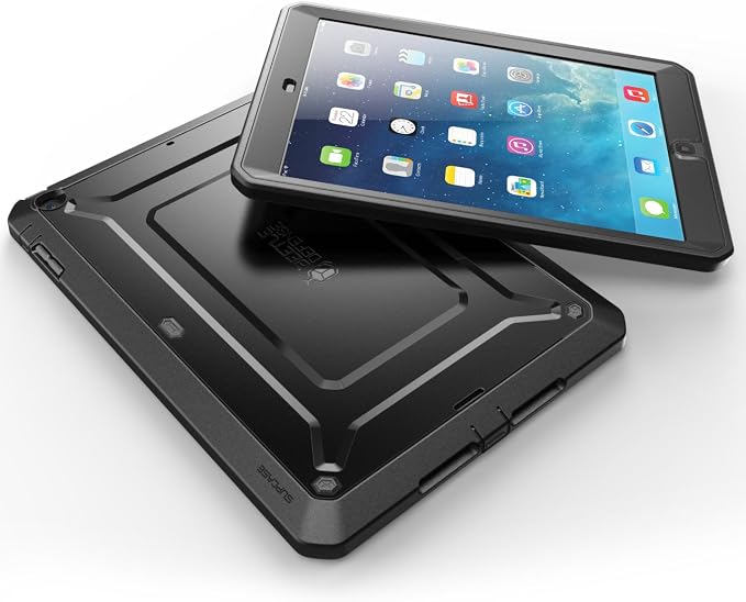 SUPCASE for iPad Air 1st Generation Case with Screen Protector [Military-Grade Protection] [Anti-Scratch] Heavy Duty Full-Body Rugged Protective Tablet Case Cover for Apple iPad Air 1 9.7 Inch Black