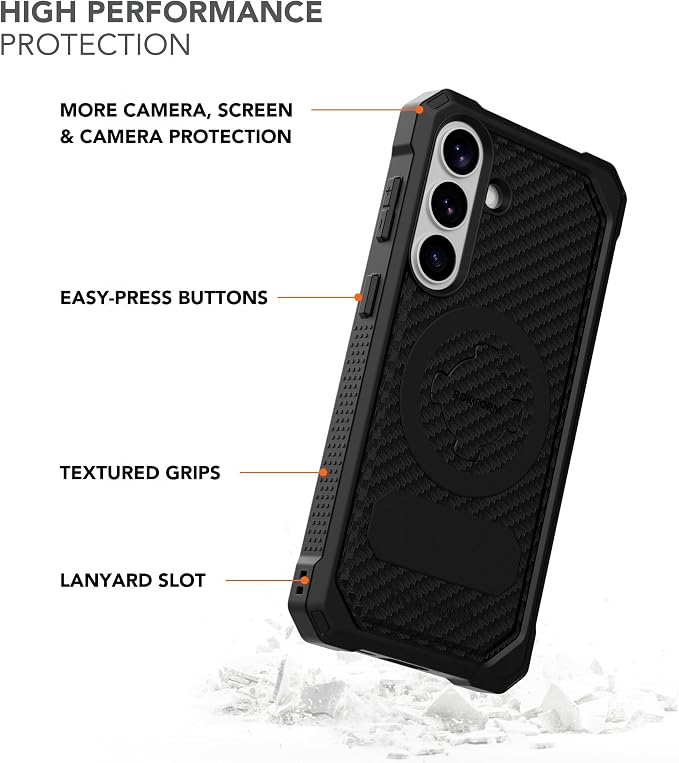 Rokform Rugged Case for Galaxy S26 Magnetic + RokLock (Black)