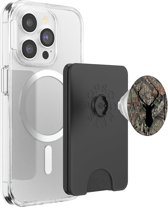 Brown Camouflage Black Deer Buck Hunting PopSockets Adhesive PopGrip