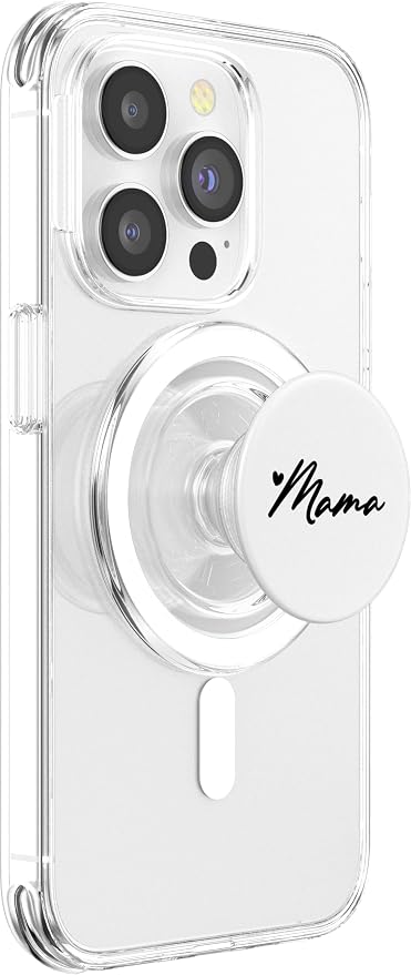 Black White Heart Mama PopSockets Adhesive PopGrip