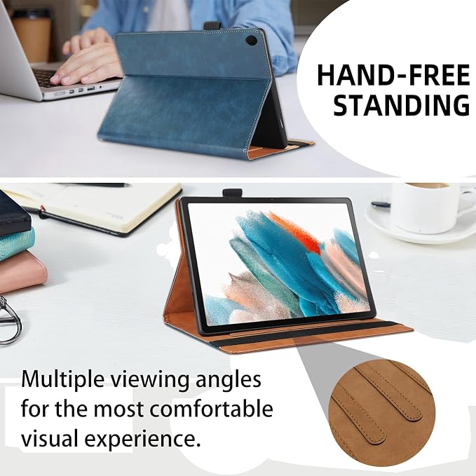 Case for Samsung Galaxy Tab A11 Plus 11 Inch 2025 Released (Model: SM-X310/SM-X315/SM-X236) Bussiness PU Leather Cover Flip Stand with Elastic Band &amp Card Holder-Brown