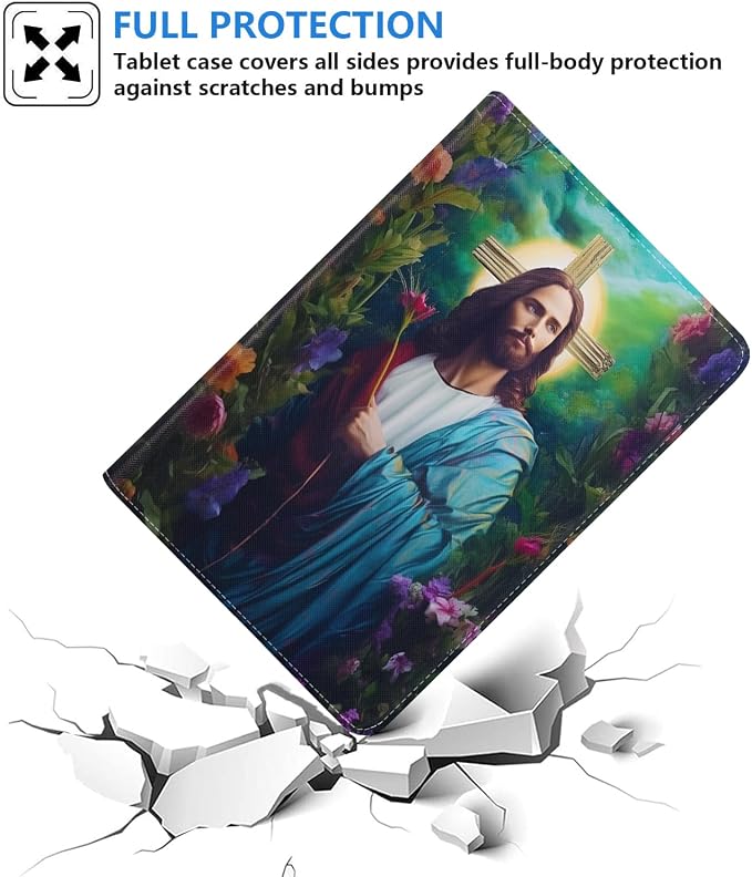 Case for Samsung Galaxy Tab S10 Plus 2024/ S9 Plus/ S9 FE Plus 5G 12.4 Inch 2023 Slim PU Leather Stand Folio Cover with Auto Wake Sleep Abstract Paint Dogs