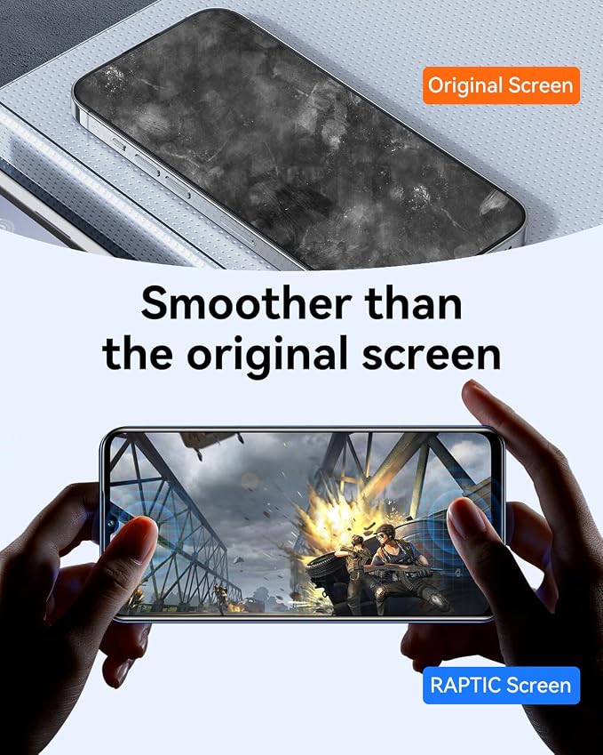 RAPTIC 9H+ Glass for iPhone 17 Privacy Screen Protector (12FT Military Grade Shatterproof) Auto-Alignment Kits Anti-Spy Bubble Free Full Edge Coverage Tempered Glass 2 Pack