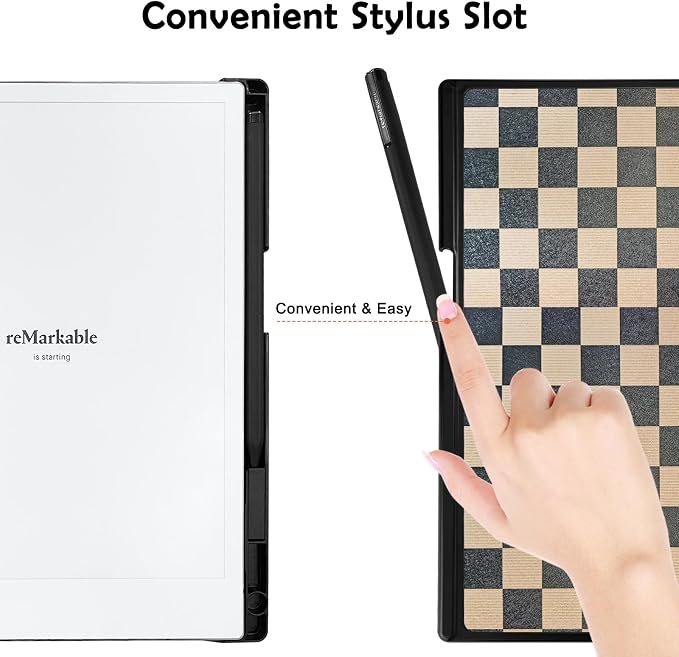 Case for Remarkable 2 Paper Tablet 10.3 2020 ReleasedLightweight and Hard Back Shell Protective Book Folio Cover with Built-in Pen HolderComes with Remarkable 2 Pen Tips.