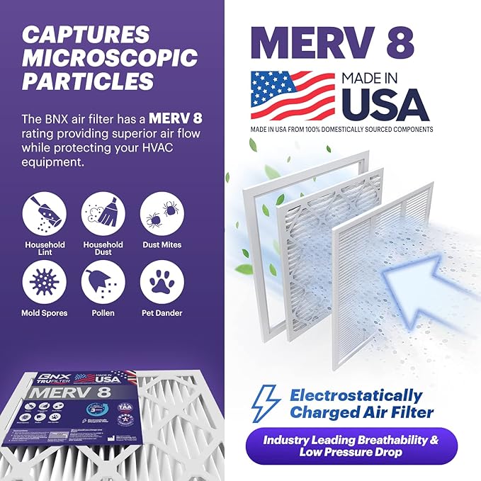 BNX TruFilter 20x23x1 Air Filter MERV 8