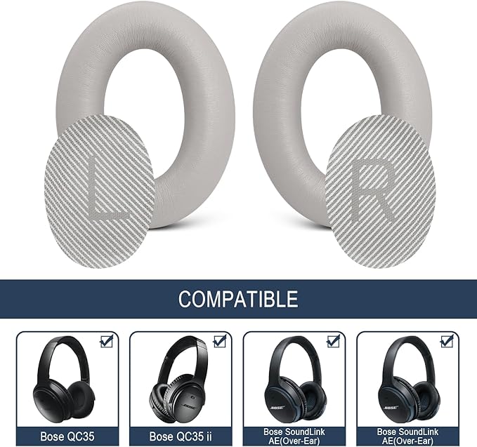 Premium Replacement Ear Pads for Bose QC35 & QC35ii Headphones Made by GEVO - Comfortable Adaptive Memory Foam and Extra Durable - Fits QuietComfort 35 & 35ii / SoundLink 1&2 AE | Sandstone