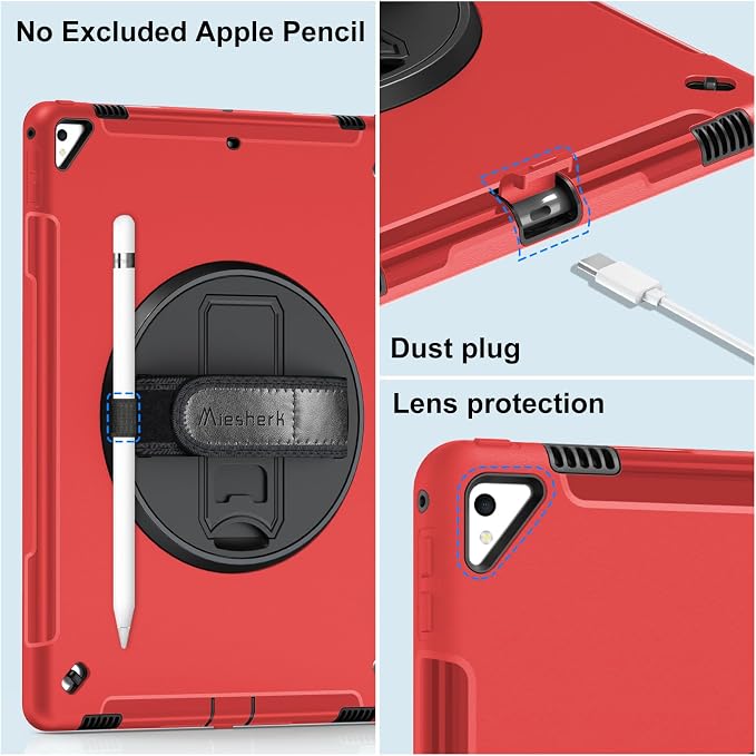 Miesherk Case for iPad Pro 12.9 2nd Gen 2017 &amp 2015 1st Gen Black