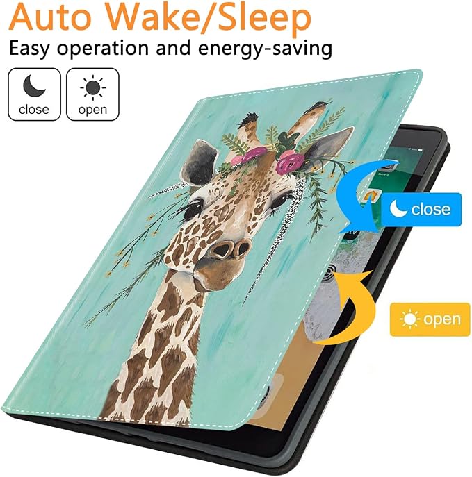 for iPad 10th-Gen 10.9-inch 2022 Case Adjustable Stand Shockproof Protective Cover with Automatic Wake-up/Sleep Function Suitable for iPad 10th Gen 2022 Case Art Dragonfly