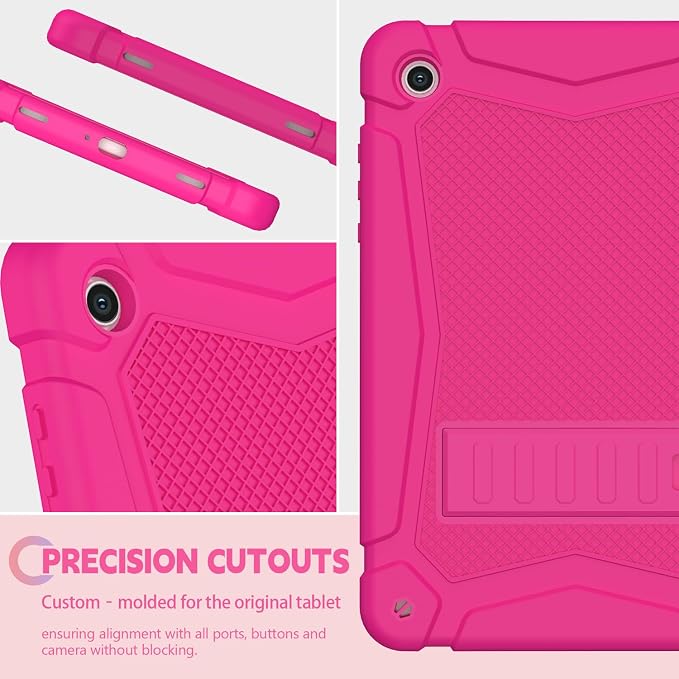 Shockproof Case for Samsung Galaxy Tab A11 Plus 11 inch 2026 with Built-in Kickstand 3 Layers Heavy Duty Protection Cover for Tab A9+ 10.9 2023 Blush Pink