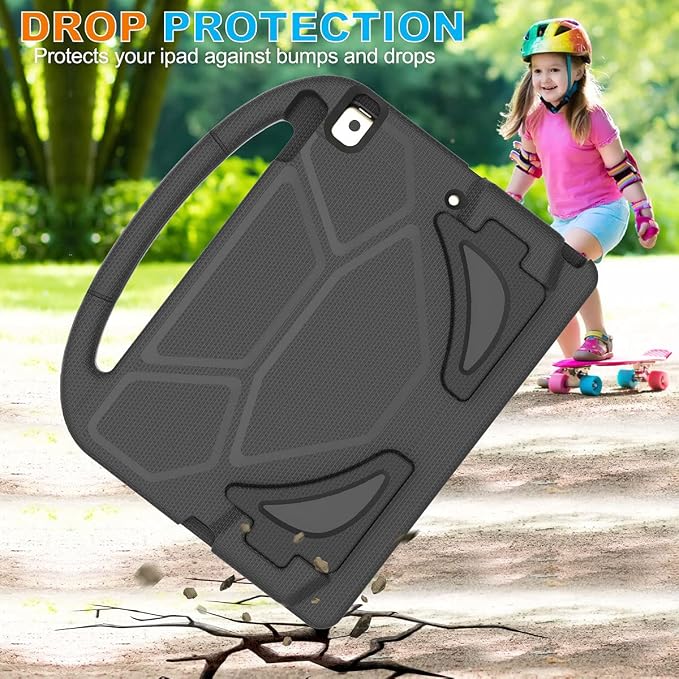 Kids Case for iPad 10.2 &amp 10.5 iPad 9th/8th/7th Generation 10.2 2021 2020 2019 Case with Screen Protector iPad Air 3rd Gen/Pro 10.5 inch Protective Cover with Handle Stand Black