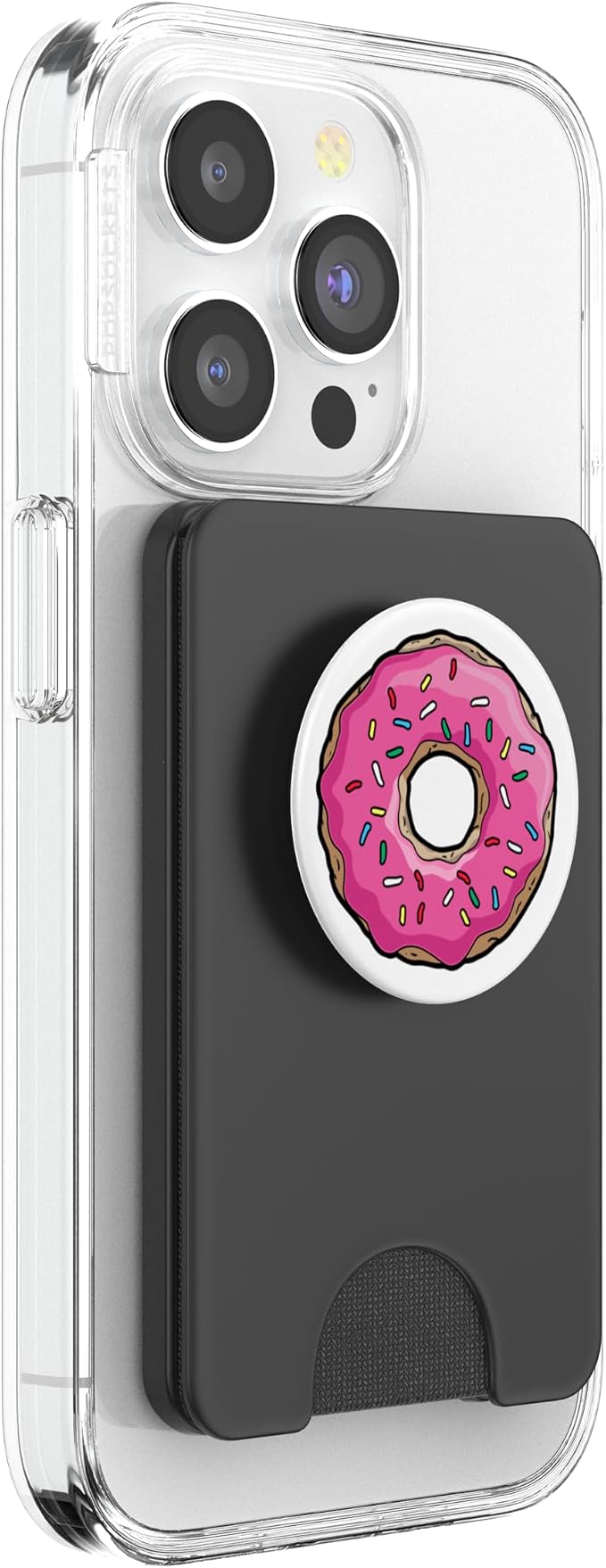 Pink Donut Sprinkles Funny Food Doughnut Lovers PopSockets Adhesive PopGrip