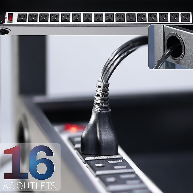 VIVO 16-Bay Laptop and Tablet Open Charging Station, Devices up to 14 inches, Black, STAND-LAPC3