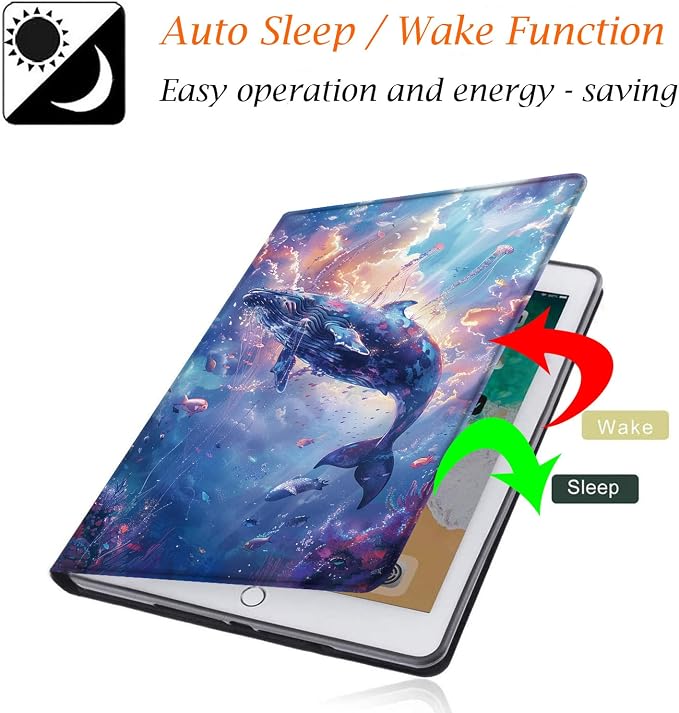 Case for Samsung Galaxy Tab A9 Plus 11 2023 Multi-Viewing Angles with Automatic Sleep/Wake Function for Samsung Galaxy A9+Tablet (SM-X210/X216/X218) American Flag Wolf