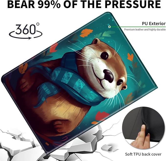 Case for Microsoft Surface Pro 11/10 / 9 13 InchPU Leather Cute Slim Folio Adjustable Stand Cover Case for Surface Pro 11th Edition AIArt Red Dragonfly