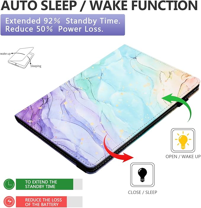 Dteck for iPad A16/10th Generation 10.9 Inch 2022 Case with Pencil HolderPremium PU Leather Folio Multiple Viewing Angles Stand Cover Auto Wake/Sleep Protective Tablet Cases for Women MenBookshelf