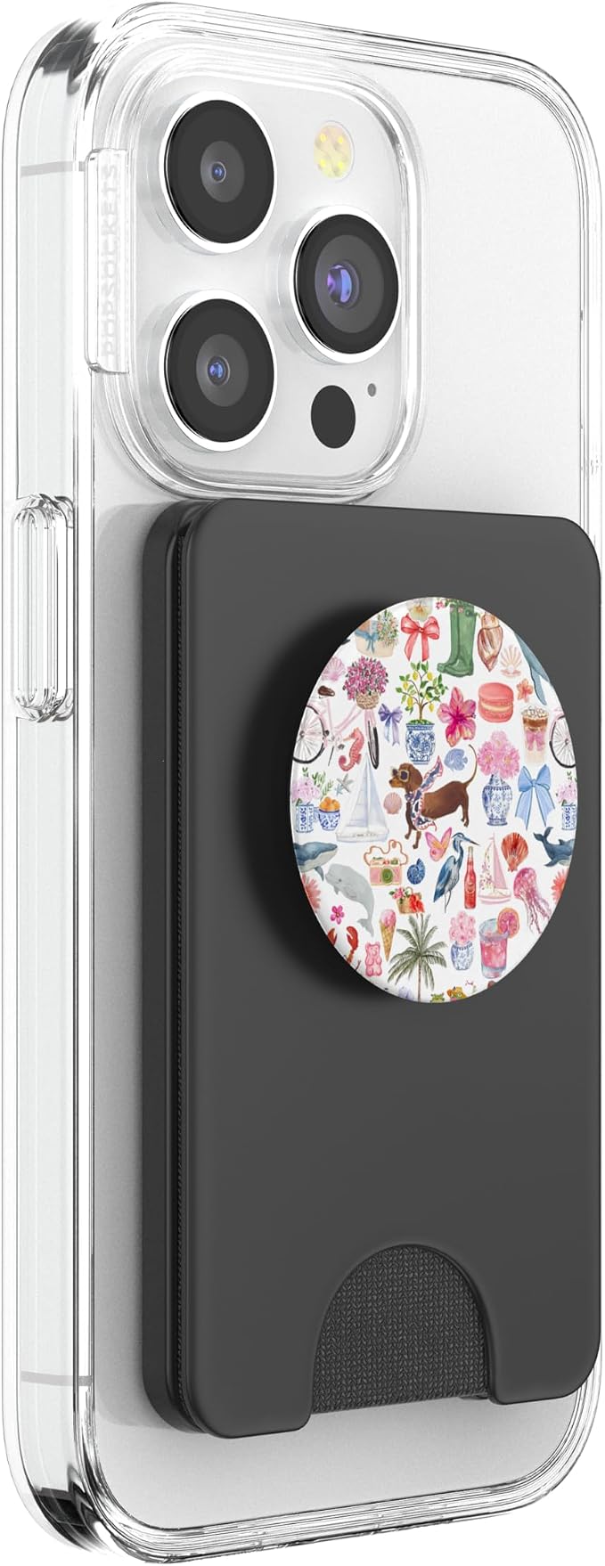 Aesthetic European Summer Bow Cute Dachshund Collage Art PopSockets PopGrip for MagSafe
