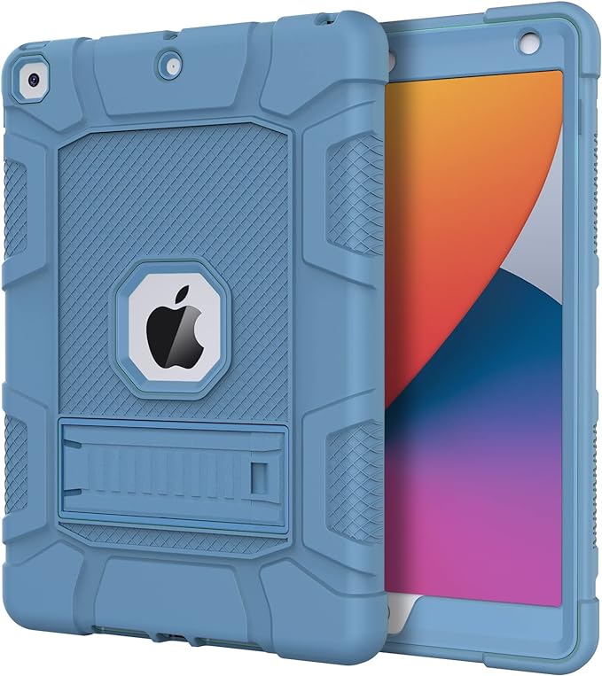 Azzsy Case for iPad 9th Generation/iPad 8th Generation/iPad 7th Generation (10.2 Inch 2021/2020/2019 Model) Heavy Duty Shockproof Rugged Protective Case for iPad 10.2 inch Alpine Green