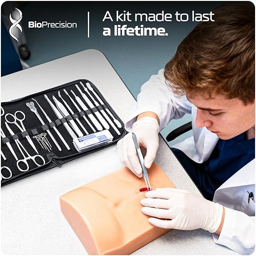 Advanced Dissection Kits - 46 or 33 Piece German Stainless Steel Instruments for College, Medical & Veterinary or Middle and High School Students - Complete Anatomy Lab Tools Surgical-Grade