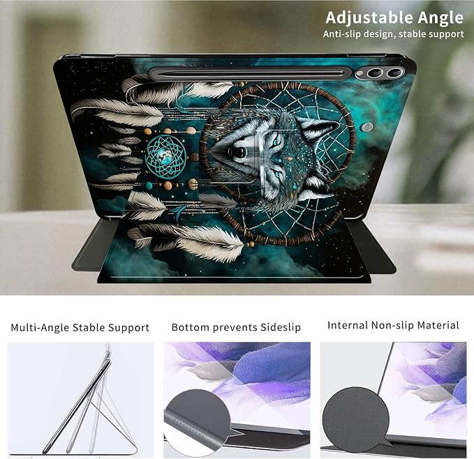 Case for Samsung Galaxy Tab A9 8.7-Inch 2023360 Degree Rotating Multi-Angle Viewing Protective Cover with Auto Sleep/Wake-Blue Butterfly