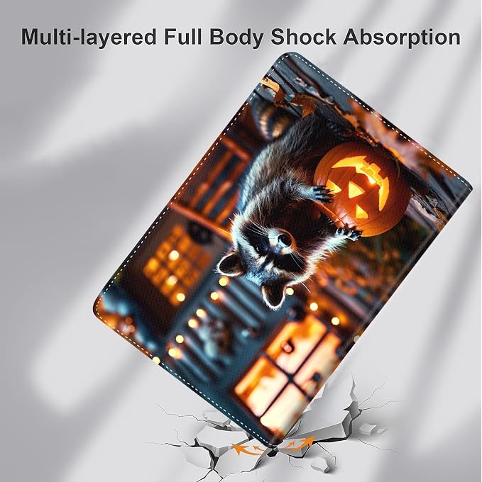 Case for iPad (A16) 11th Generation 11 Inch (2025) iPad 10th Generation 10.9 Inch (2022)，Slim Fit Foldable Standing Cover Case with Auto Sleep/Wake ，Red Moon Japanese Landscape