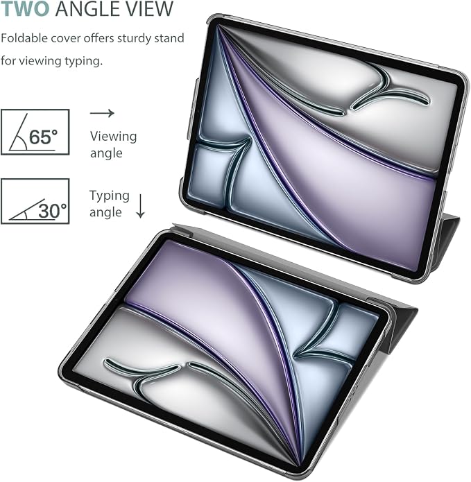 ProCase Smart Case for iPad Air 11-inch M4/M3/M2 &amp Air 10.9 5th/4th Gen | Hard Back Cover with Auto Sleep/Wake Slim Lightweight Case for iPad Air 11 2026/25/24 &amp 10.9 2022/2020-Aqua